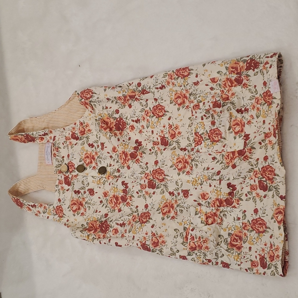 Girls Sweet Honey floral bib dress